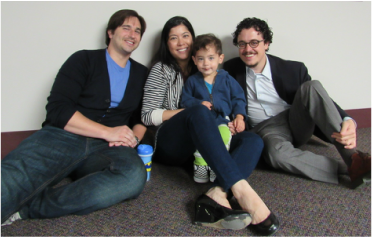 Rabbi Aaron Weininger with an Adath family