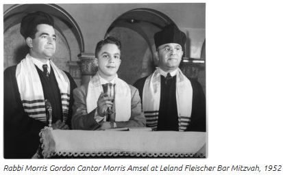 Rabbi Morris Gordon, Cantor Morris Amsel at Leland Fleischer Bar Mitzvah, 1952